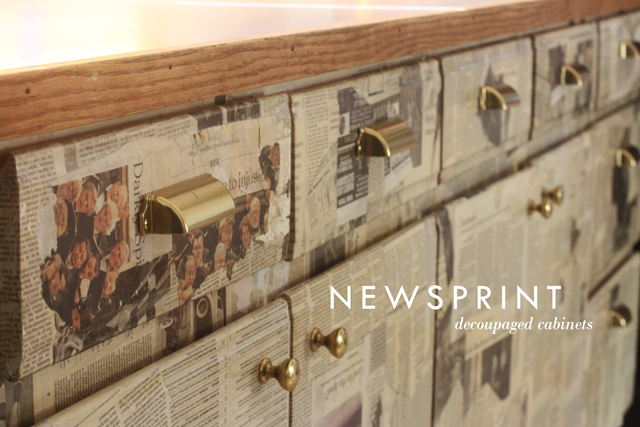 Newsprint Cabinets Aunt Peaches Newsprint Cabinets Aunt Peaches