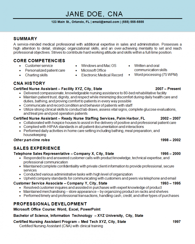 cna-resume-templates