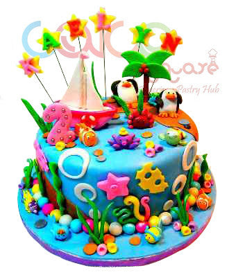 Ocean Themed Birthday Cakes