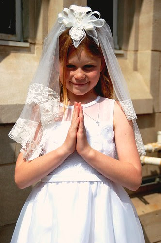 Claire in prayer