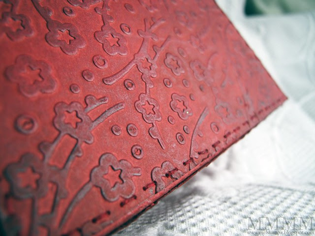 leathery crayon rubbed pressure embossing