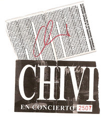 Nuestras entradas, autografiadas por Chivi