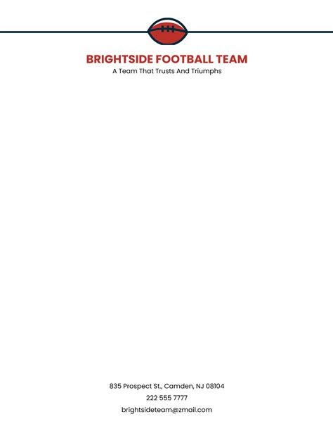 Read sample of a football team letter head Reading Free PDF - The