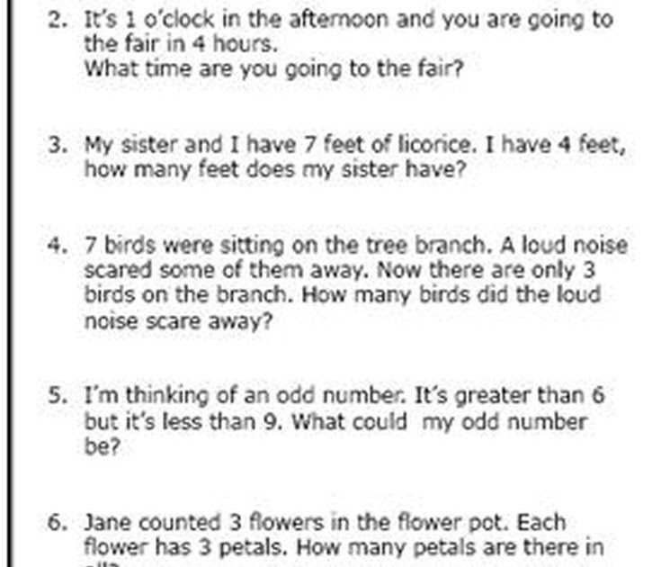 Math Word Problems Grade 6 Worksheets - Sydney Musgrove's 1st Grade