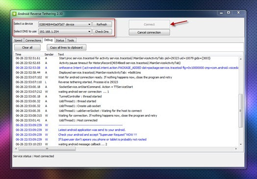 Android Reverse Tethering 2.29 - imagem retirada do site pplware.sapo.pt Android Reverse Tethering 2.29 - imagem retirada do site pplware.sapo.pt