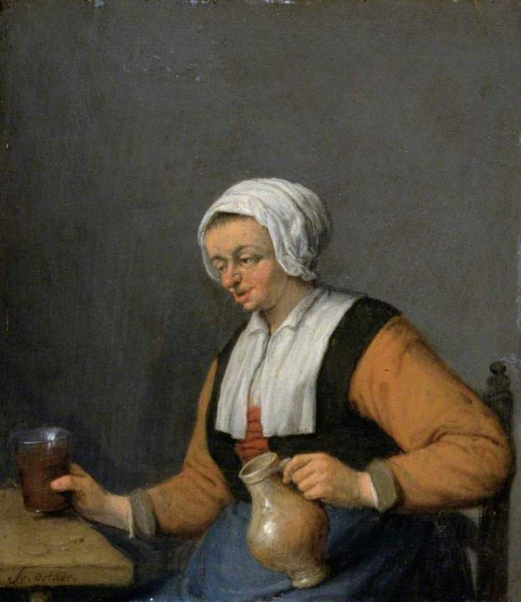 γυναίκα με μια κανάτα μπύρα -Adriaen van Ostade - 1670