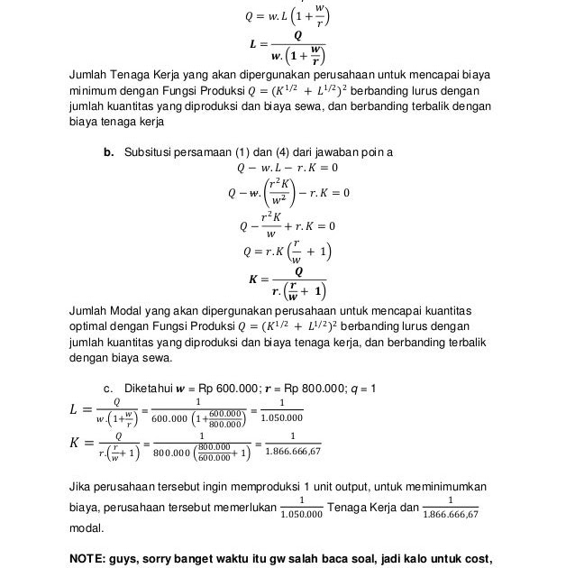 Contoh Soal Dan Jawaban Ekonomi
