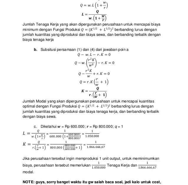 Contoh Soal Dan Jawaban Ekonomi