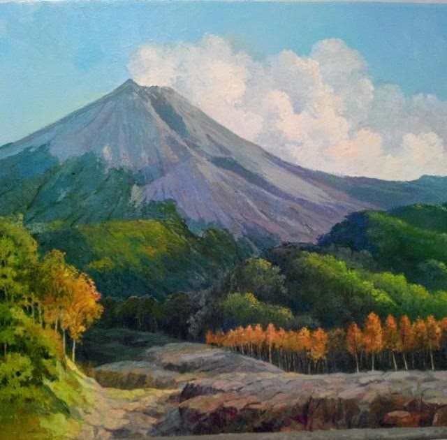 Lukisan Gambar Gunung Lukisan Mania
