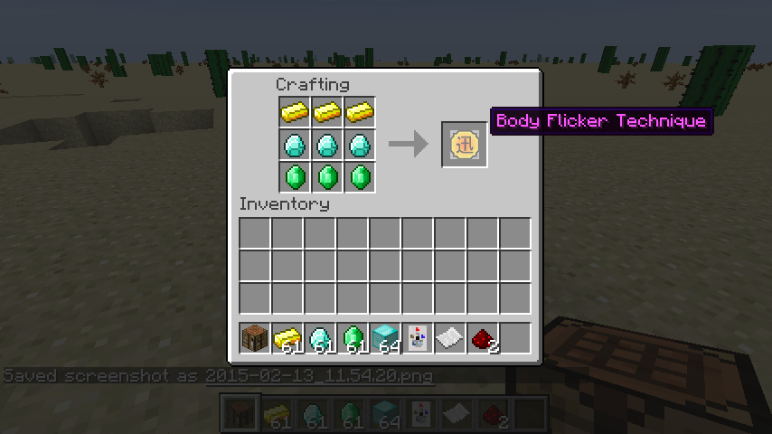 Minecraft Naruto Anime Mod Crafting Recipes Bukalah W