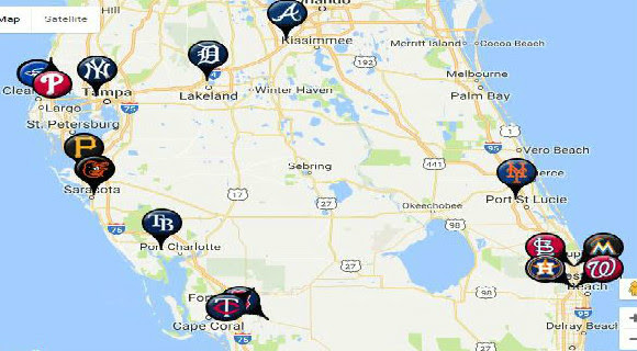 32 Spring Training Locations In Florida Map - Maps Database Source