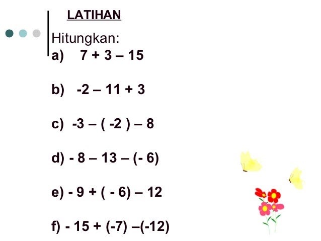 Soalan Matematik Tingkatan 1 Nombor Integer  extration