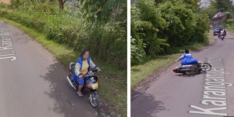 Kamera Google Rekam Seorang Ibu Jatuh dari Motor Kamera Google Rekam Seorang Ibu Jatuh dari Motor