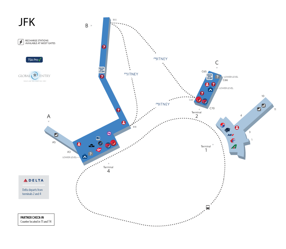 Delta Jfk Terminal 4 Map