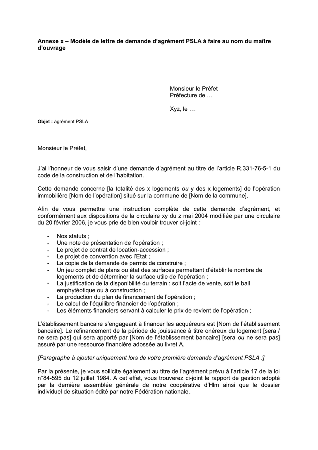 Lettre Demande De Financement Projet