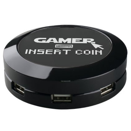 Gamer insert coin USB charging station