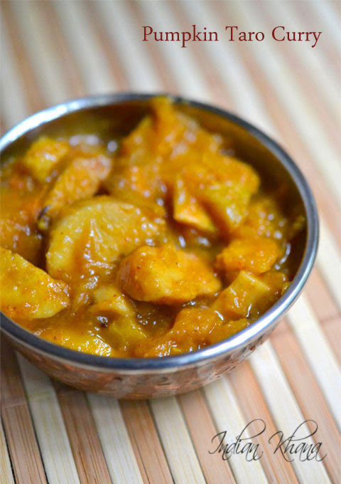 Pumpkin-Taro-Curry-Kumda-Kaddu-Arbi-Sabzi-Recipe