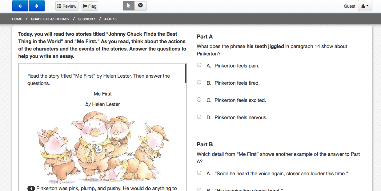 PARCC Practice Test: ELA: Reading: Literature: 5th Grade: La Bamba by
