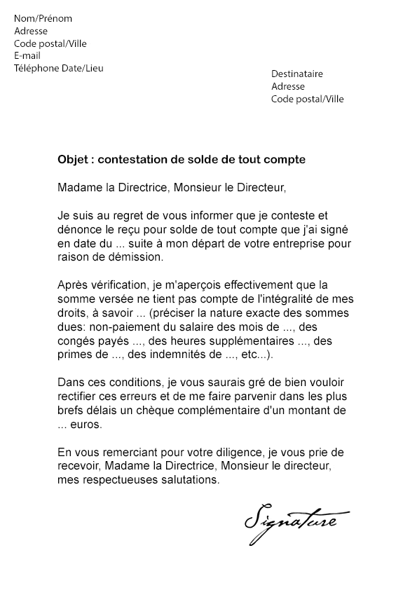 Lettre De Demission Mcdo Cdi Sans Preavis