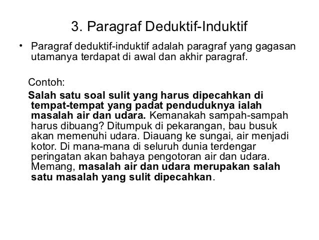 contoh essay 1 paragraf