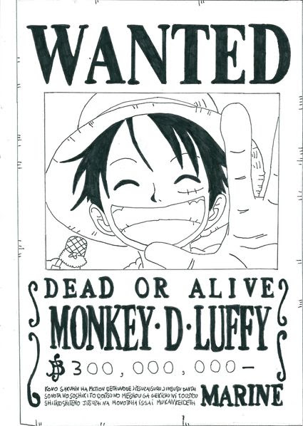 Meilleures Collections Dessin One Piece Luffy Wanted  Random Spirit