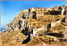 The fortress atop Acrocorinthus