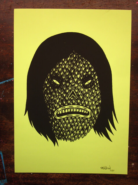 black ghost print