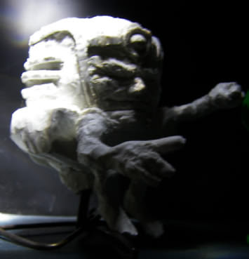 homemade sculpture of Modok aka M.O.D.O.K. aka The Mental Organism Designed Only for Killing