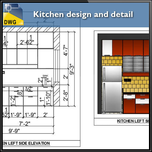 Modular Kitchen Designs Photos With Autocad Drawing : Kitchen cad