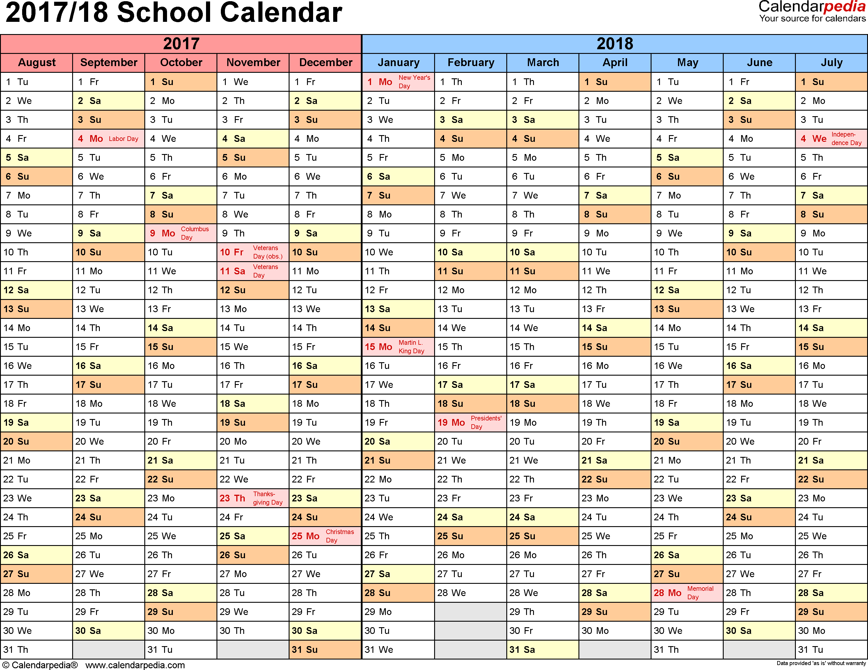 2018-2019 Academic Calendar Template from lh5.googleusercontent.com