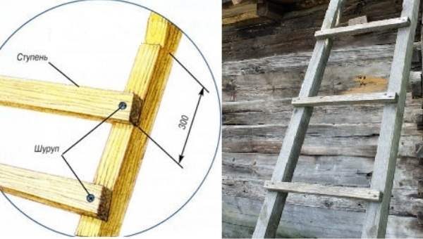  сделать деревянную приставную лестницу