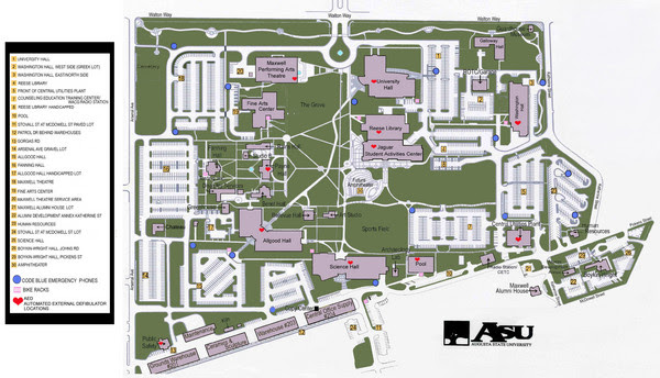 Augusta University Campus Map | World Map Gray