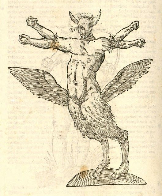 16th century woodcut of monster by Aldronvandi