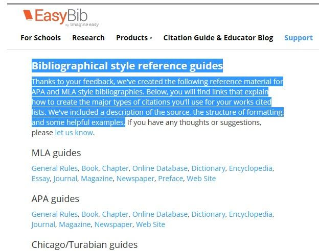 Cite My Source Easybib