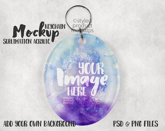 Download Dye sublimation vertical oval shaped Acrylic keychain ...