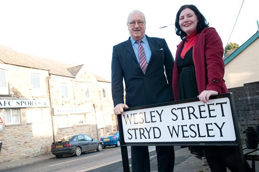 Me posing with a street sign