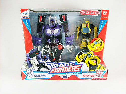Transformers Shockwave Animated Voyager vs Bumblebee Activators - caja
