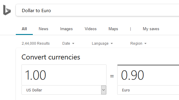 Перевести валюту евро в доллар