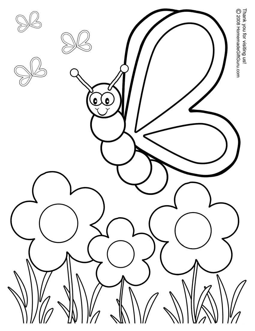 Coloring Worksheet Butterfly