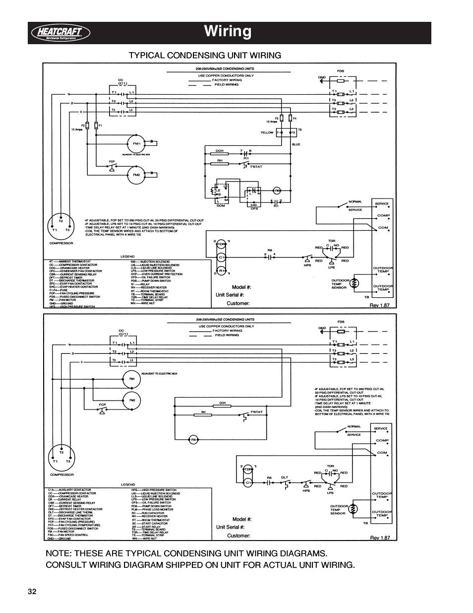 Wiring Diagram For Condensing Unit