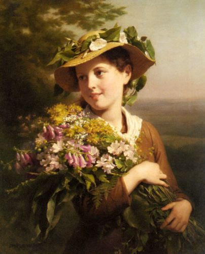 small_A Young Beauty Holding A Bouquet Of Flowers small_A Young Beauty Holding A Bouquet Of Flowers