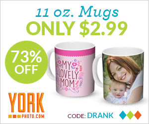 Custom 11 OZ Photo Mug – Just $2.99 + 40 Free Prints!