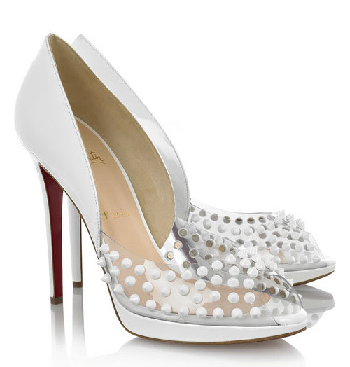 louboutin white flats