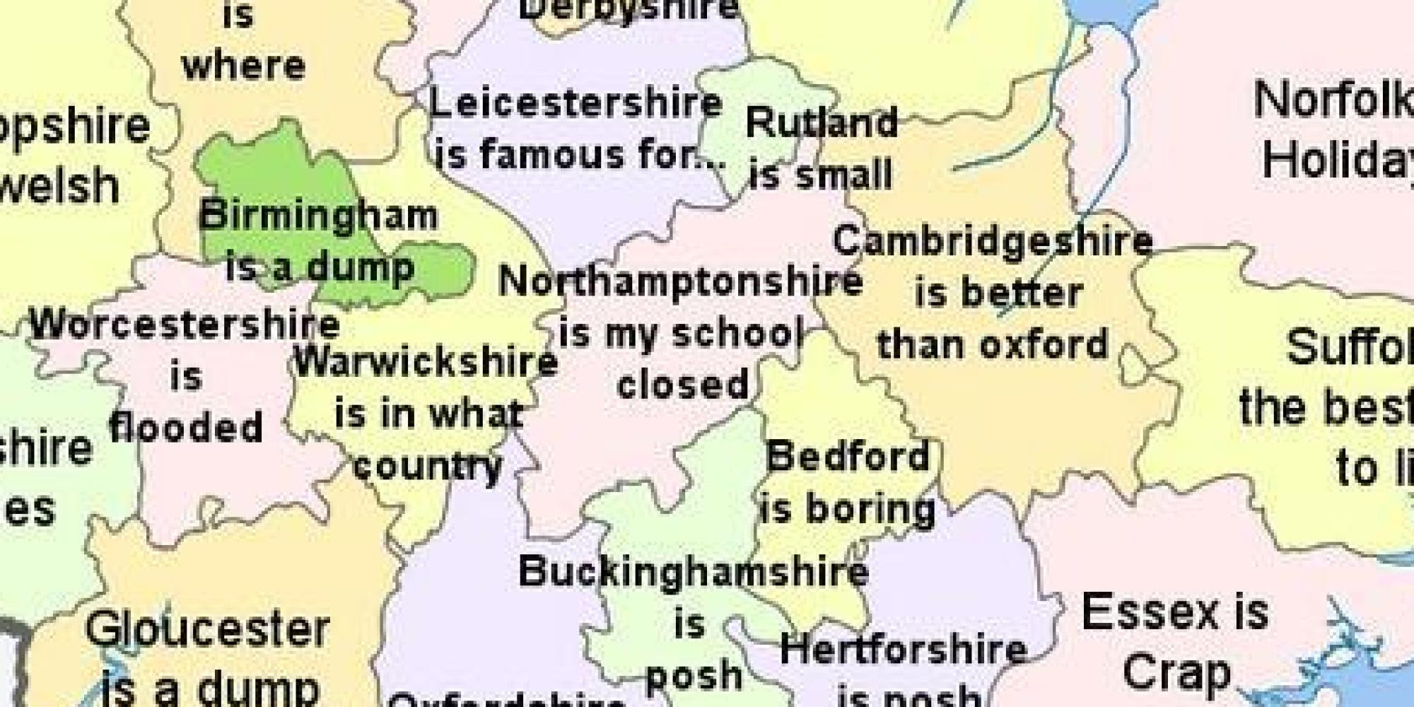 Google Maps England Counties AFP CV