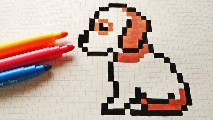 Pixel Bilder Malen Leicht Tiere Hund Zeichnung Bleistift / Learn how