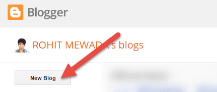 New blog ki button par click kare