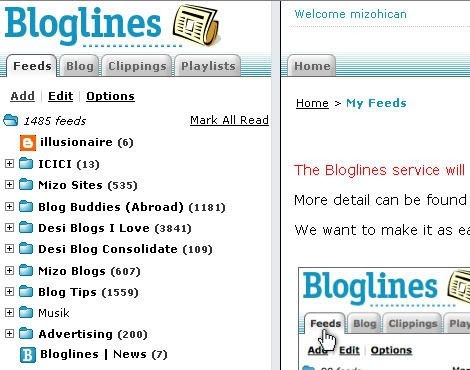 Bye Bye Bloglines