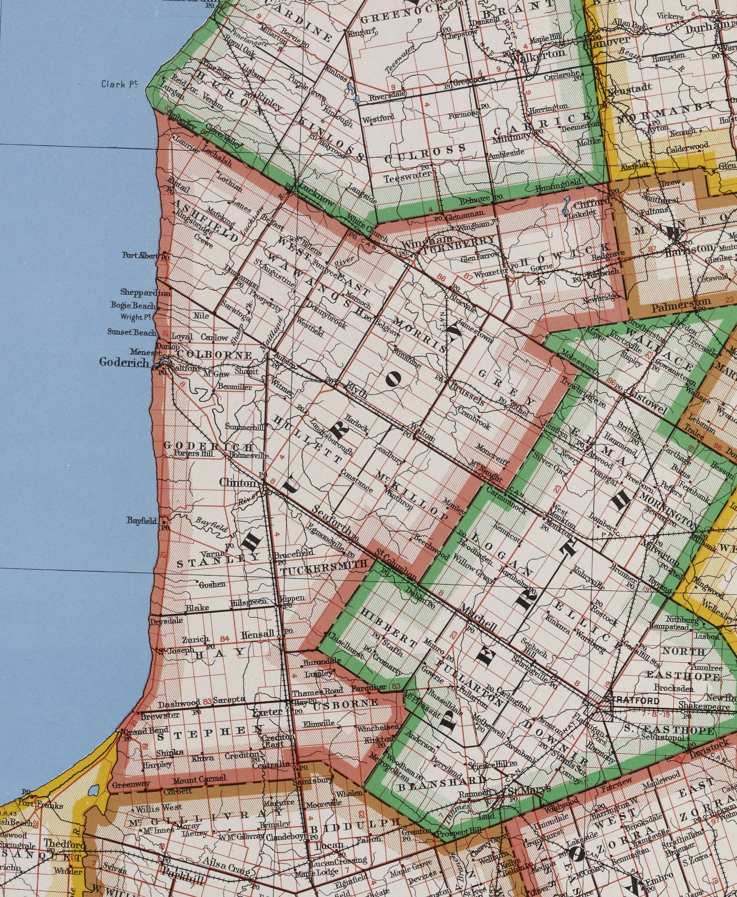 Huron County Road Map