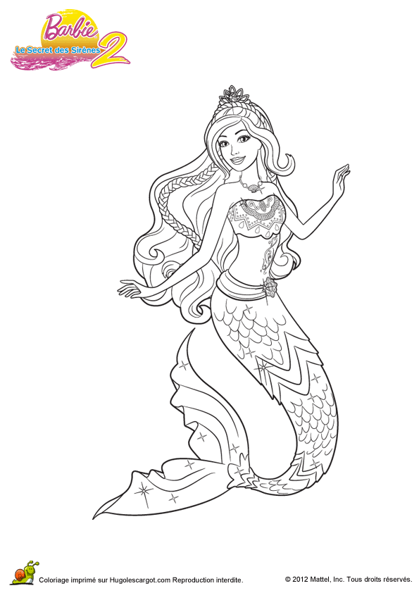 Coloriage204 coloriage barbie sirene a imprimer