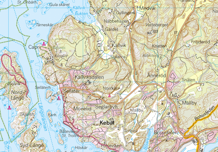 Karta över Norra Bohuslän | Karta Nerja